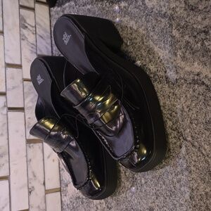 Wild Fable Black Penny Loafer Mules "Eileen"